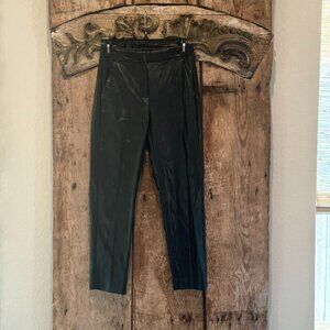 0P JCREW Kate Black faux leather pants.
